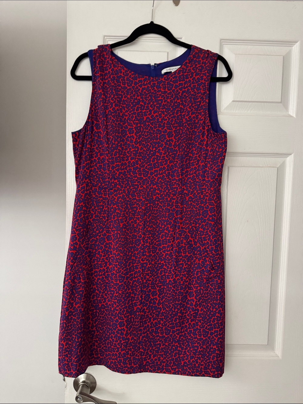 Diane Von furstenberg Stylish Purple & Red Sleeveless Shift Dress size14